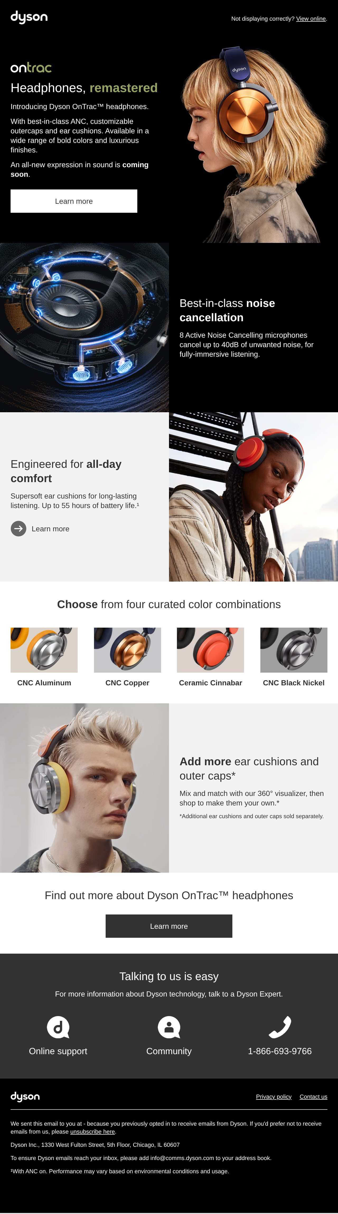 Discover the new Dyson OnTrac headphones