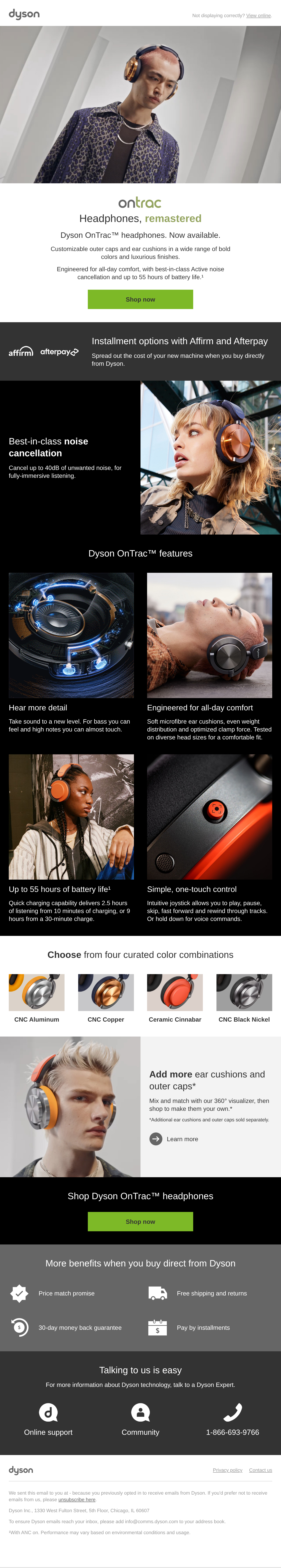 New Dyson OnTrac headphones, out now