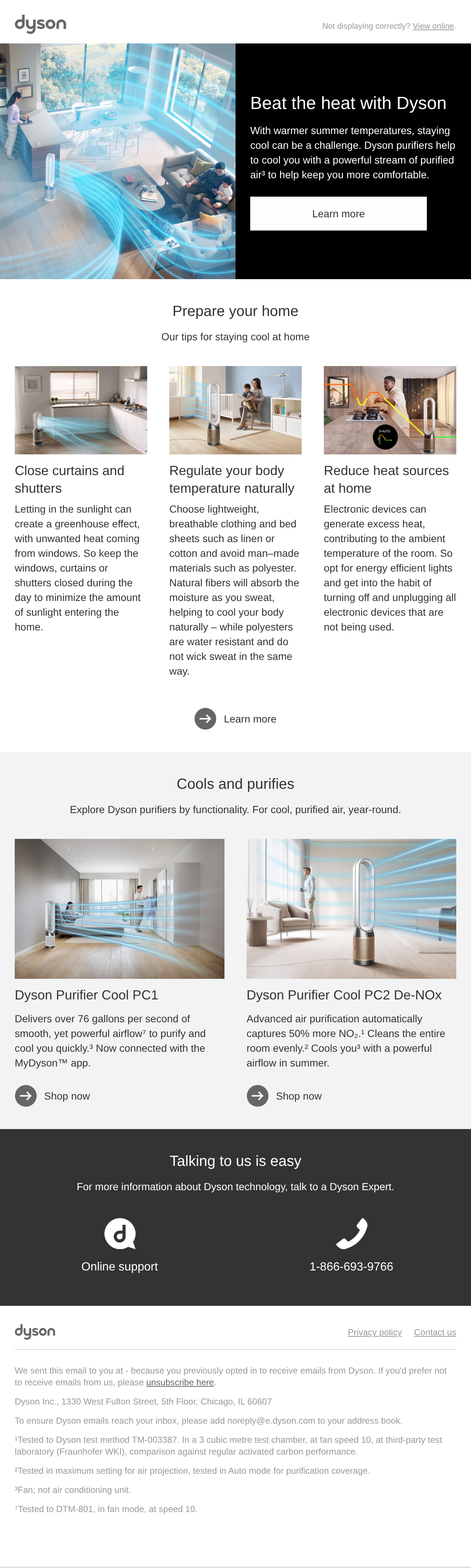 Beat the heat with Dyson