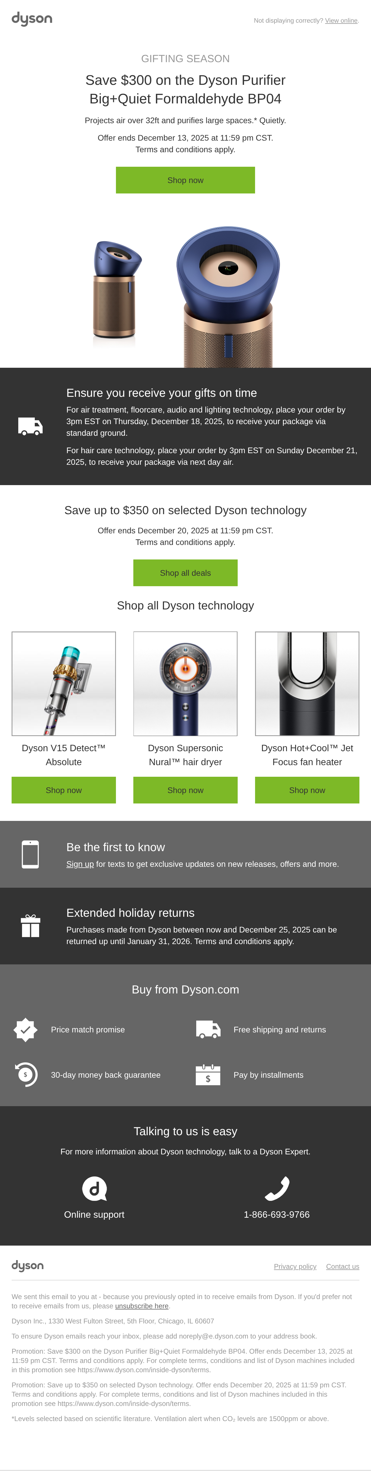 Limited-time offer: save $300 on the Dyson Purifier Big+Quiet