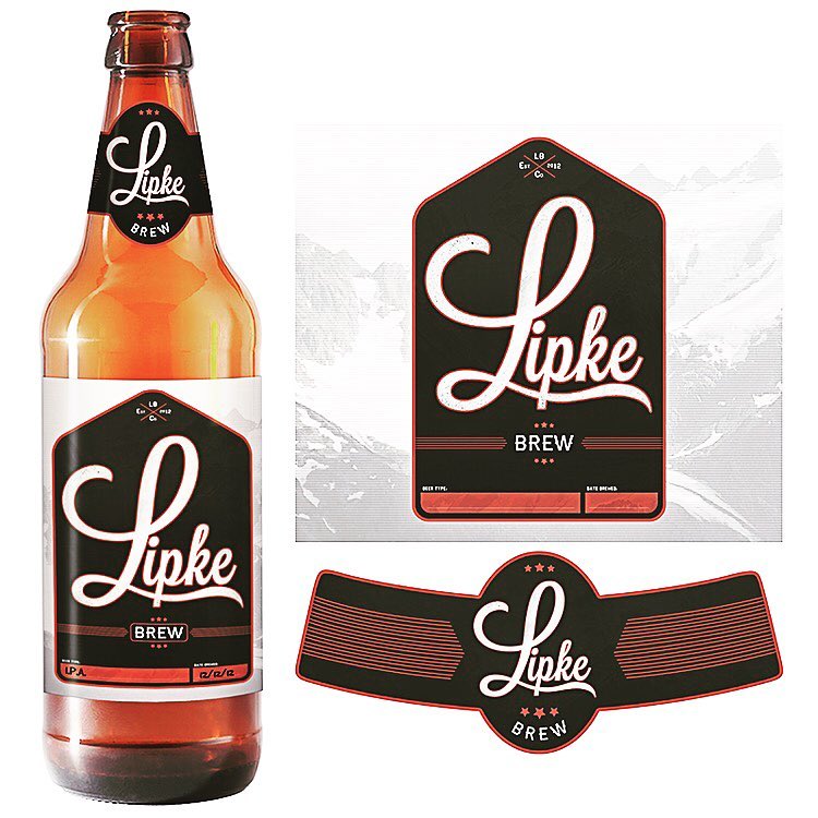 Beer bottle label. Packaging by Joel Kelly.
