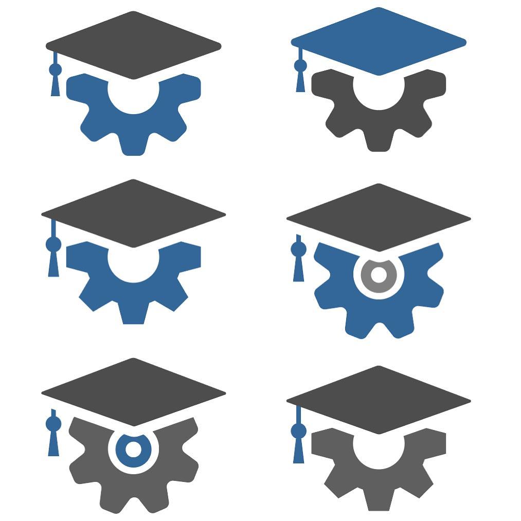 Gear school. Logo concepts by Joel Kelly.