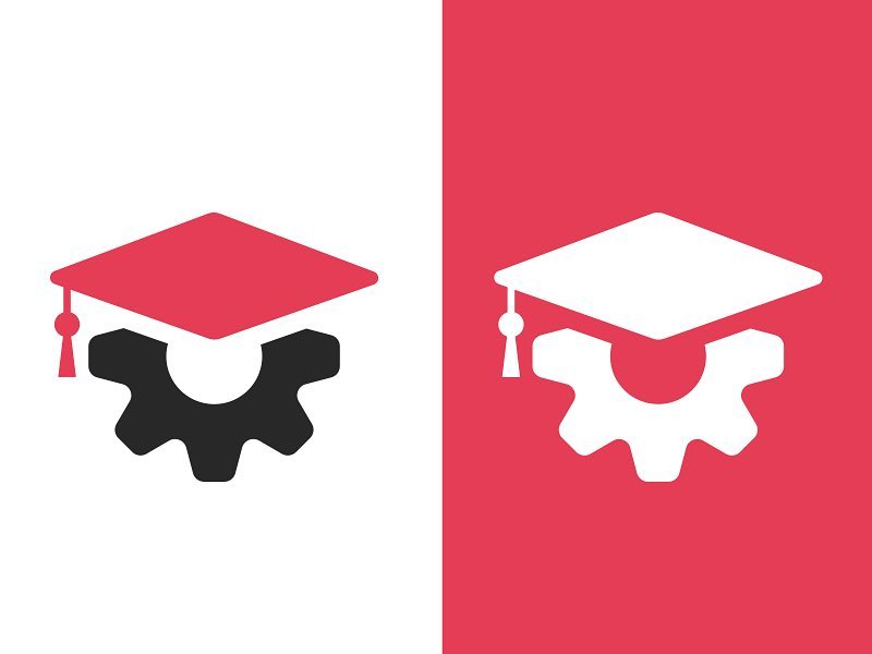 Gear school. Logo and iconography by Joel Kelly.
