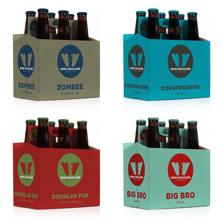 Wide Shoulder Brewing. Packaging by Joel Kelly.